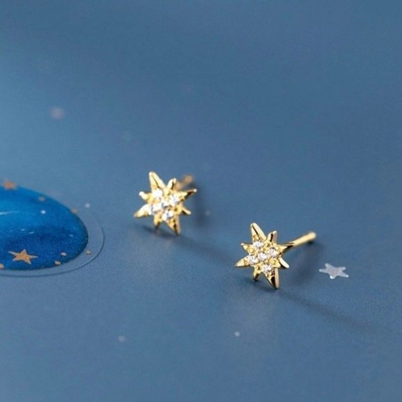 Orecchini A PALLINA Con Stella KRUCKEL - Orecchini A Perno Simbolo Di Forza - Gioielli Con Cristalli - Regalo Ideale Per Lei - 3